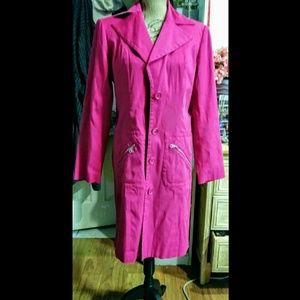 Fuchsia Bandolino Trench Coat